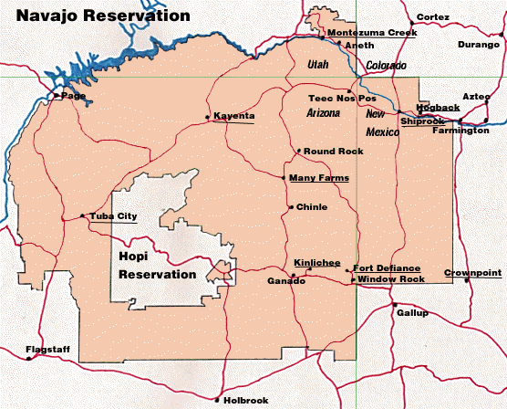 Navajo Reservation distribution map for Myrmica rugiventris